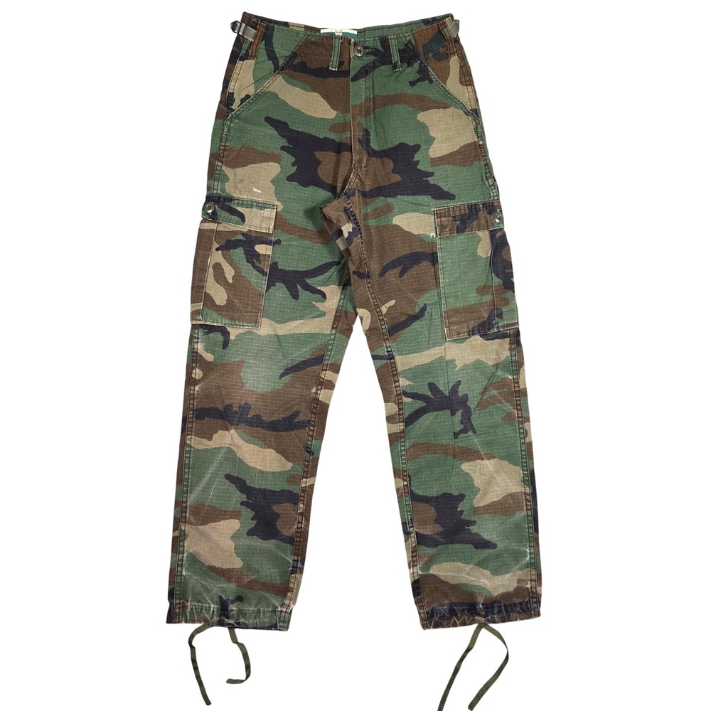 Game Winner Sportswear Mens Vintage‎ Woodland Camo Cargo Pants Ripstop S Grunge